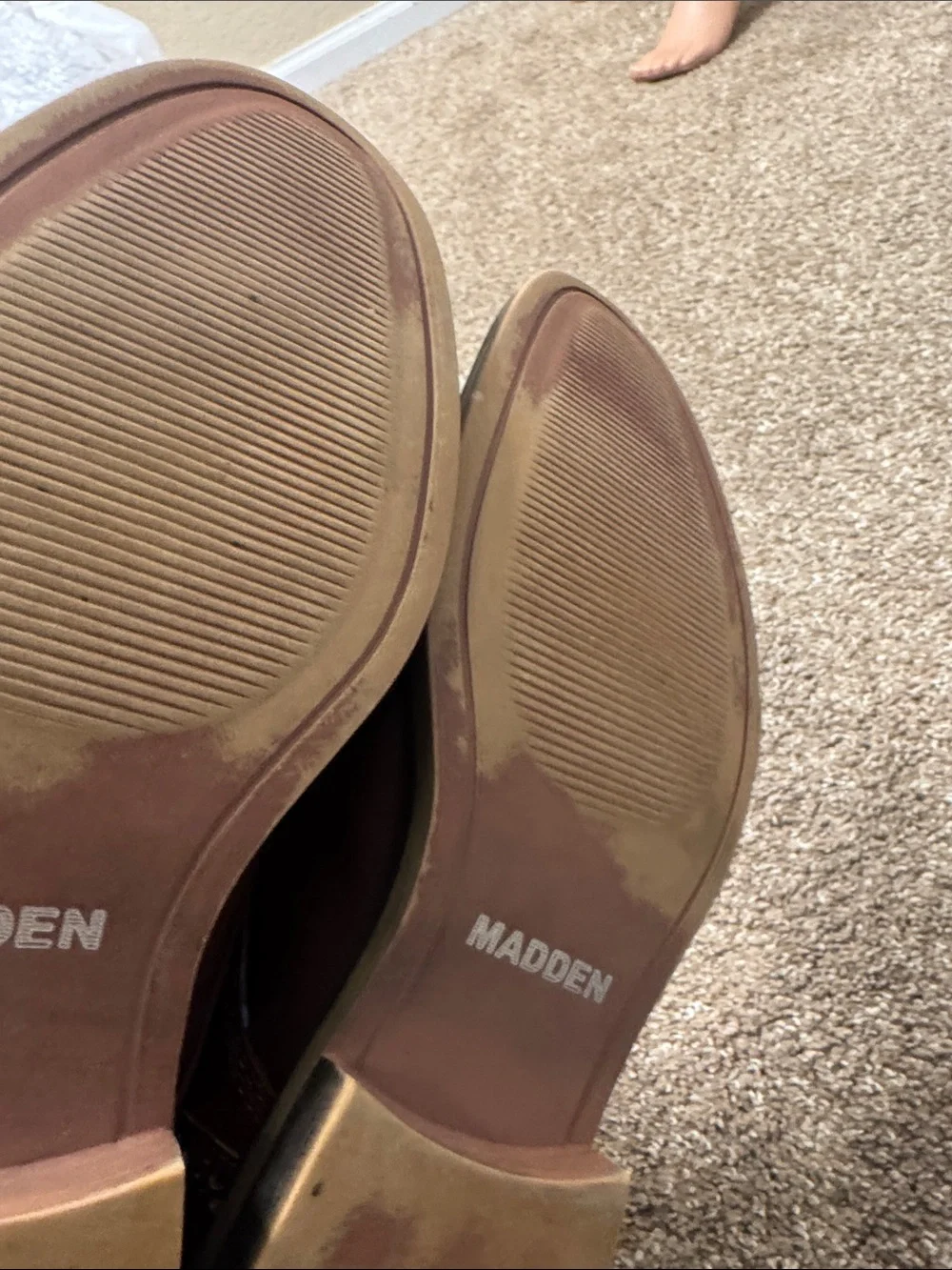 Steve Madden Men's Brown Leather Lace-Up Chukka Boot mid ankle SZ 7.5
